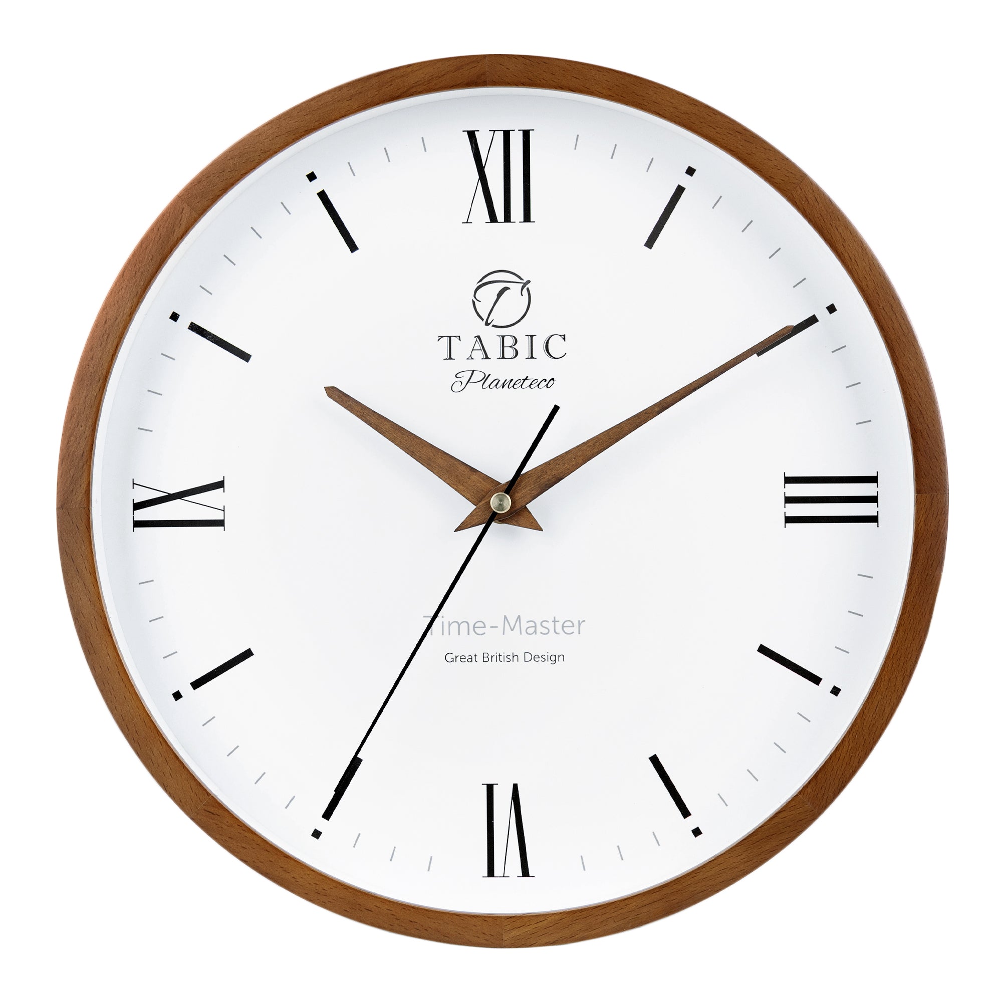 Time Clock - Planeteco Time Master- Roman Numeral Wall Clock