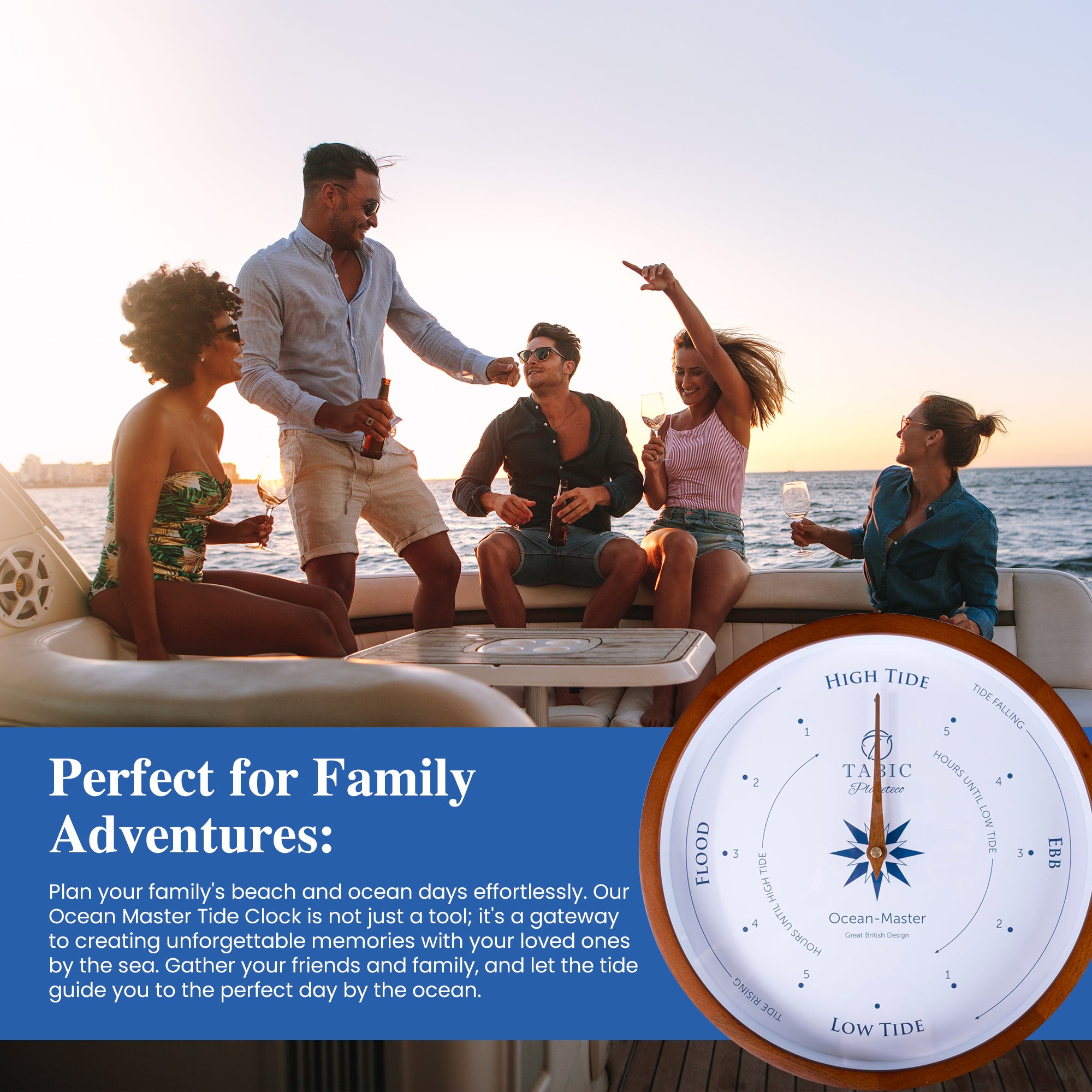 Tide clock - Planeteco Ocean Master, for ocean, sea and coastal activities