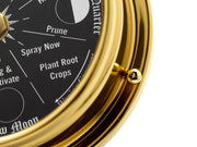 Prestige Solid Brass Moon Gardening Clock