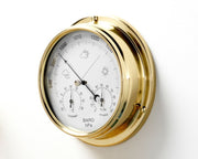 Solid Brass Barometer with Built in  Hygrometer and Thermometer gauges - TABIC CLOCKS