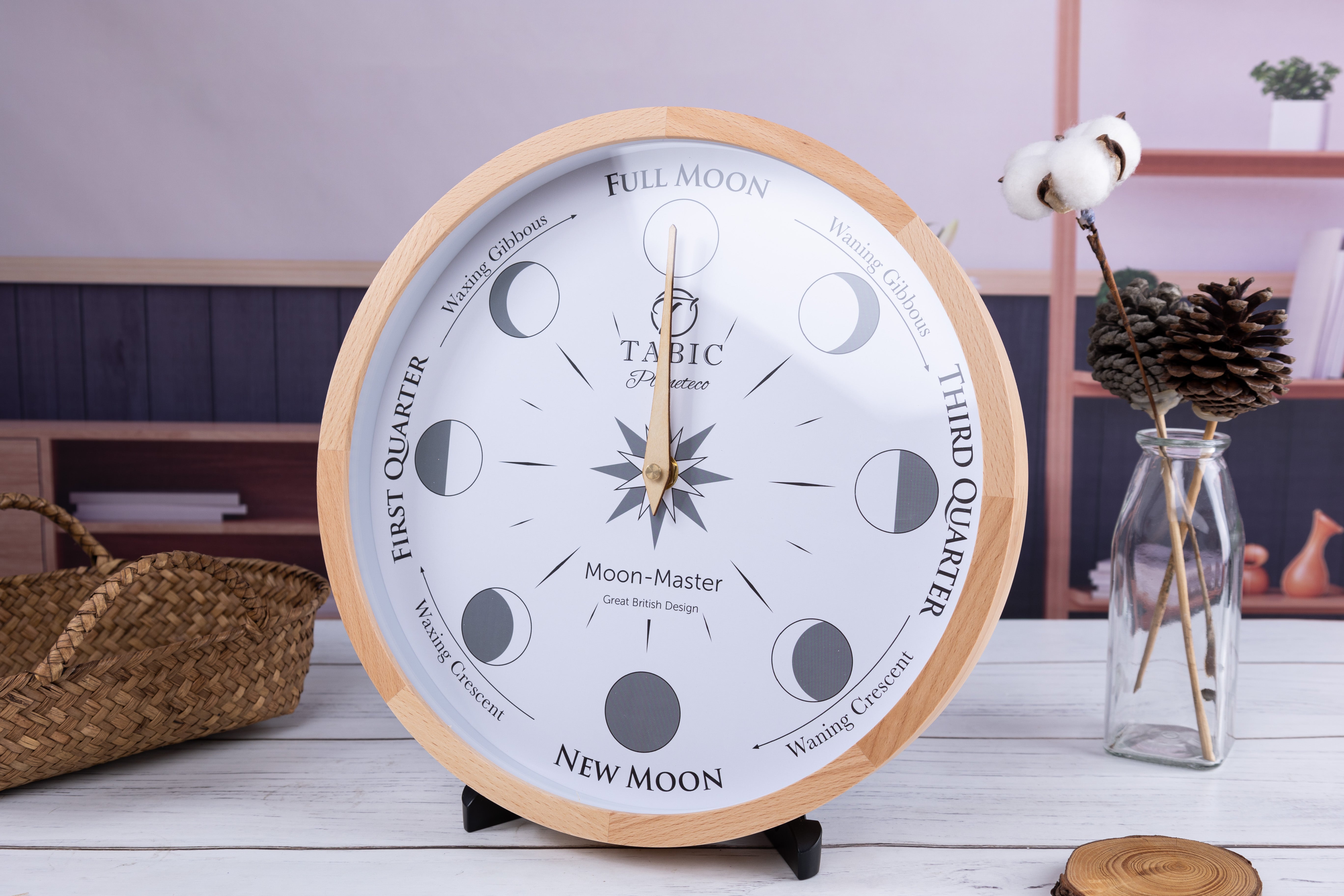 Moon Phase clock - Planeteco Moon Master, accurate lunar tracking