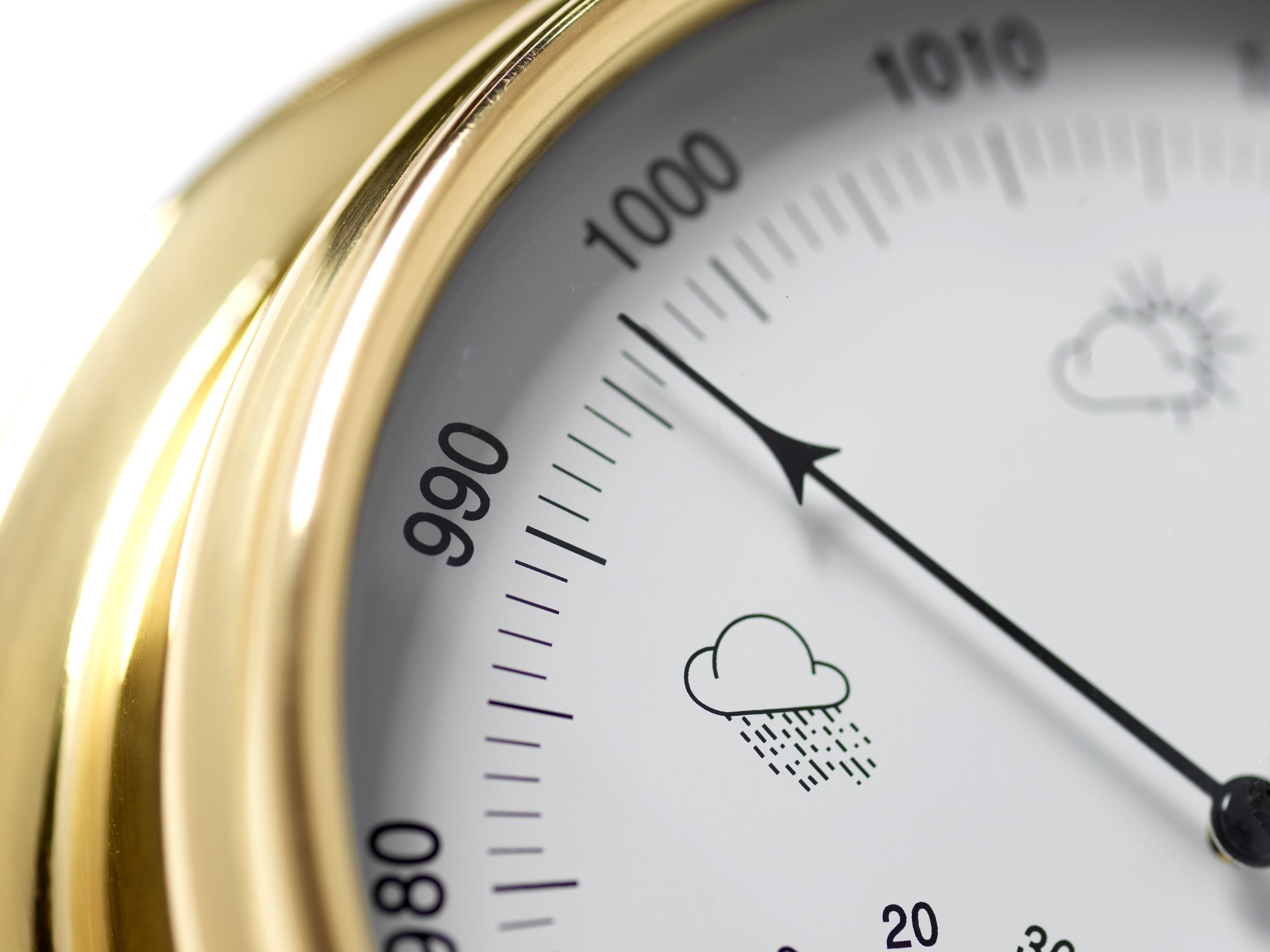 Solid Brass Barometer with Built in Hygrometer and Thermometer gauges - TABIC CLOCKS