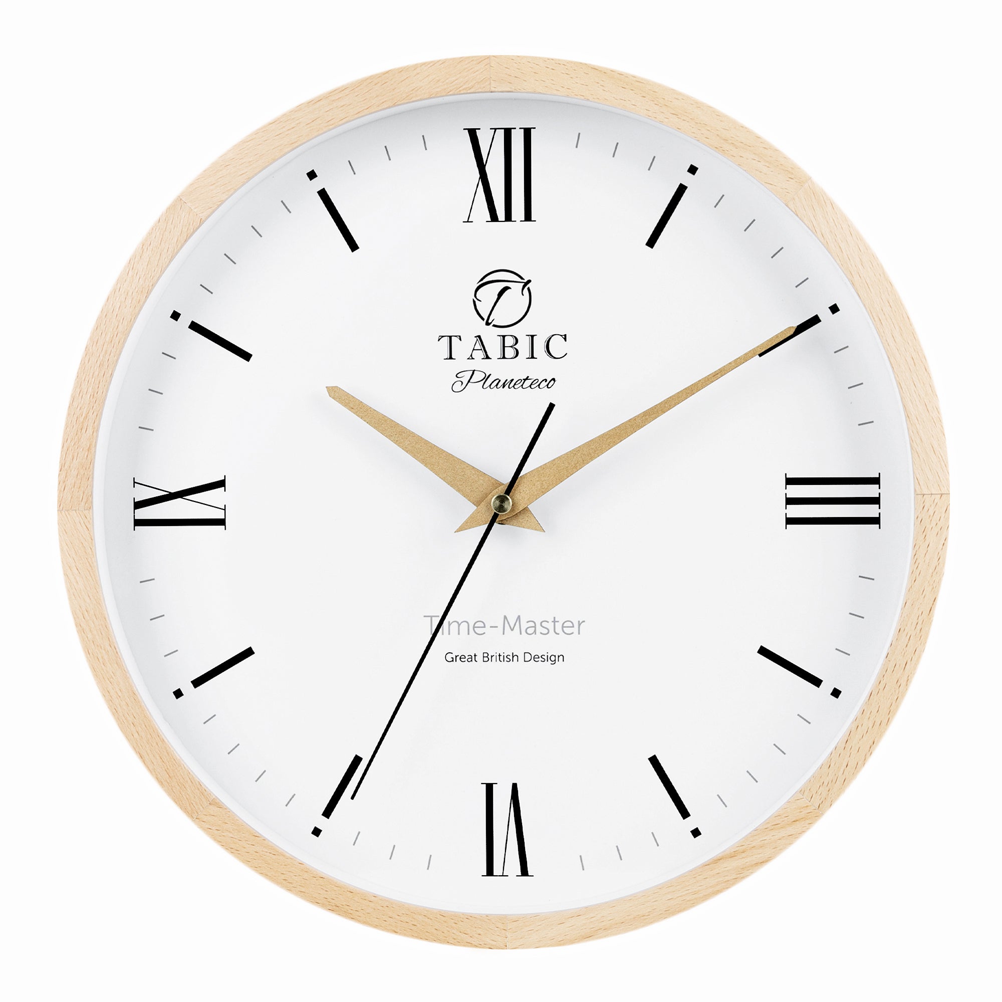 Time Clock - Planeteco Time Master- Roman Numeral Wall Clock