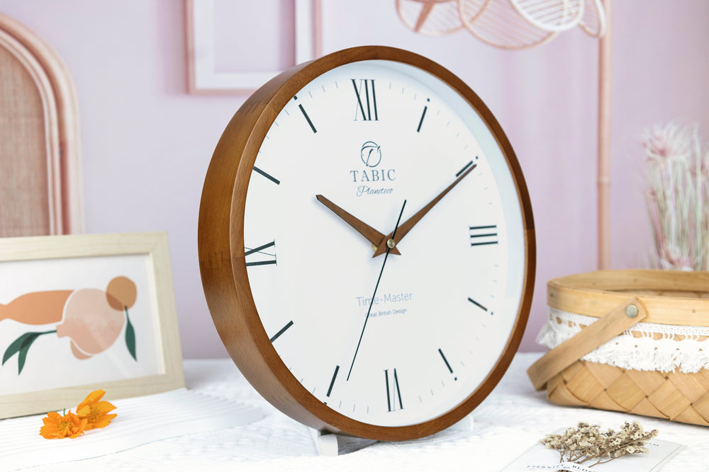 Planeteco Time Master - Time Clock - Roman Numeral Wall Clock