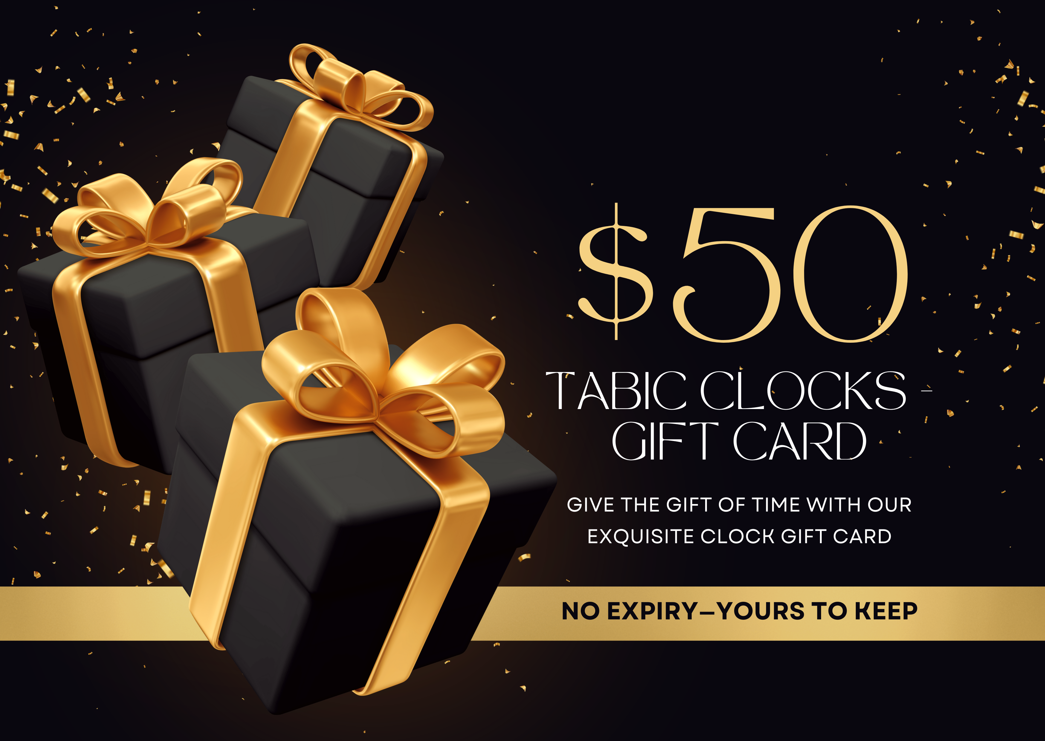 TABIC CLOCKS - Gift card