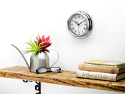 Handmade Roman Numeral Clock in Chrome With White Dial