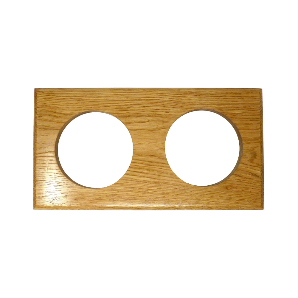 Handmade Double Natural English Oak Wall Mount