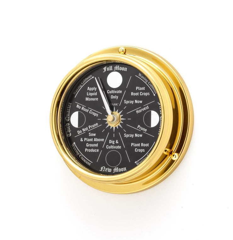 Prestige Solid Brass Moon Gardening Clock Prestige solid brass moon gardening clock