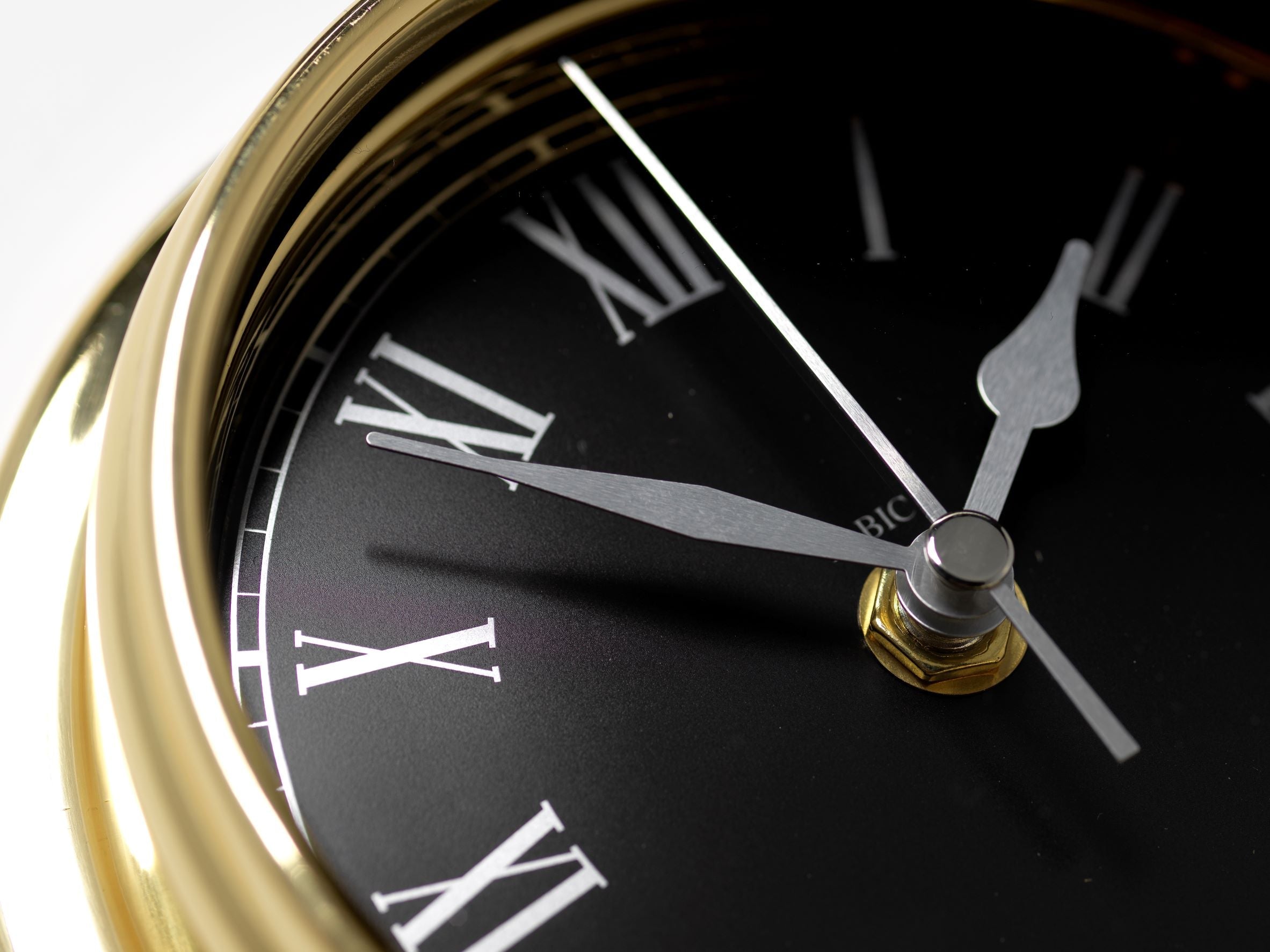 Handmade Solid Brass Roman Clock Mounted on an English Dark Oak Mantel/Display Mount - TABIC CLOCKS