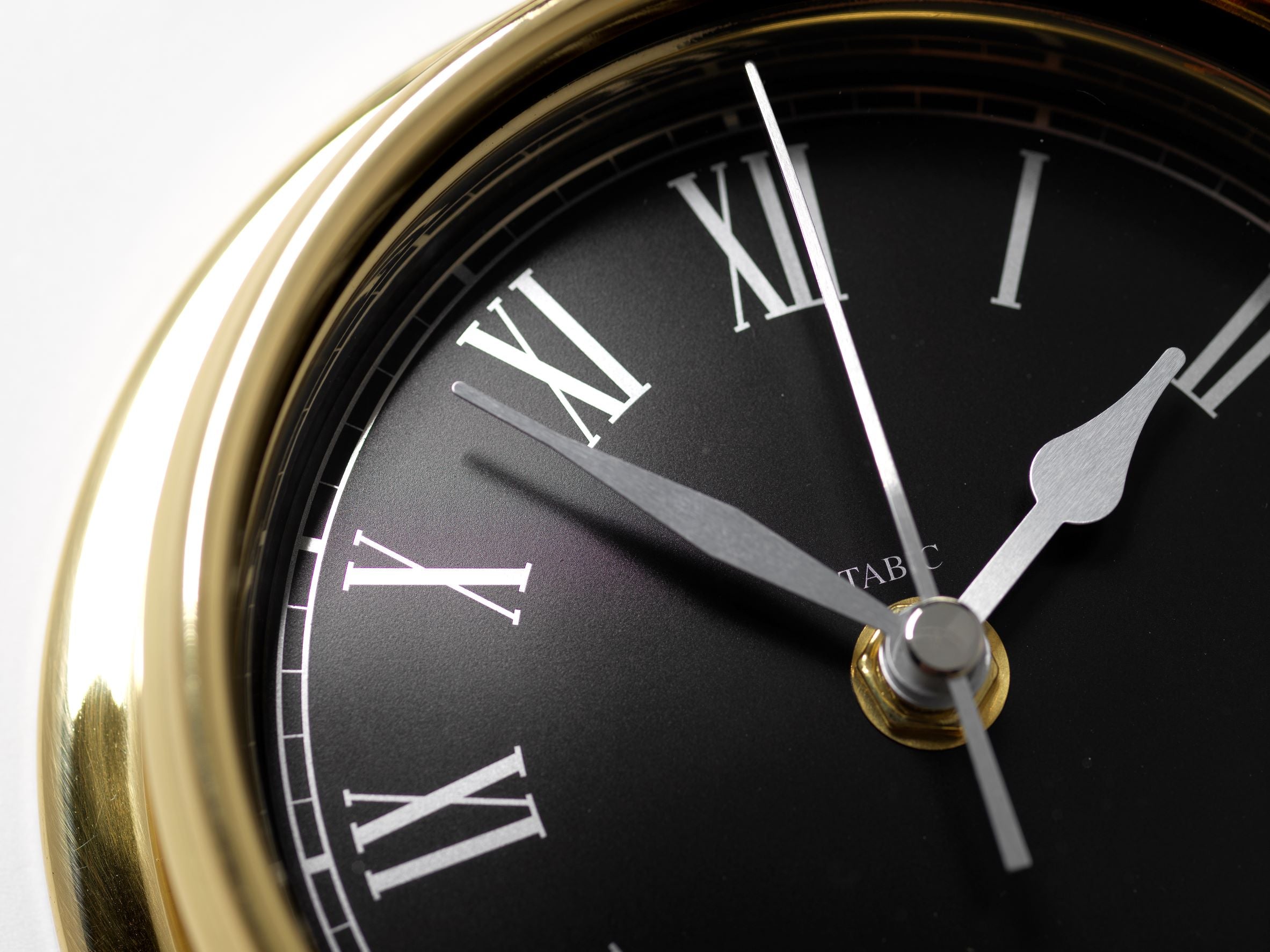 Handmade Solid Brass Roman Clock Mounted on an English Dark Oak Mantel/Display Mount - TABIC CLOCKS