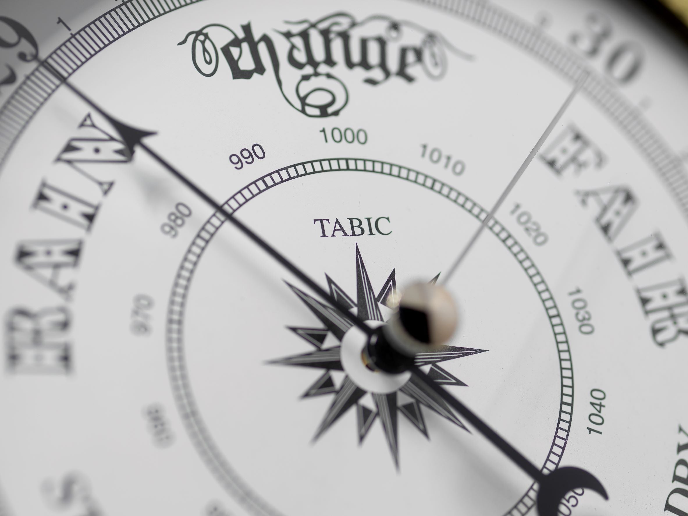 Handmade Traditional Barometer in Chrome with White Dial. - TABIC CLOCKS