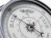 Handmade Traditional Barometer in Chrome with White Dial. - TABIC CLOCKS