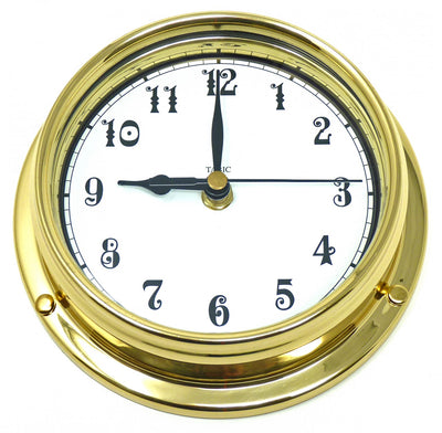  Tabic Traditional Tide Clock - Heavy Lacquered Brass