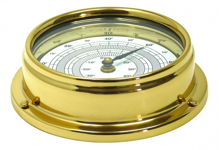 Handmade Solid Brass Thermometer - TABIC CLOCKS