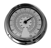 Handmade Thermometer in Chrome With White Dial - TABIC CLOCKS