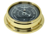 Handmade Prestige Traditional Barometer in Solid Brass With a Jet Black Dial. - TABIC CLOCKS