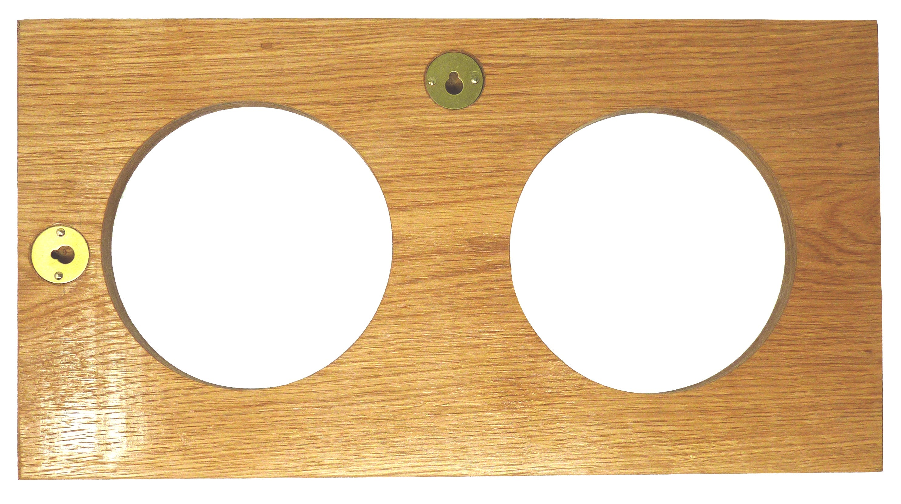 Handmade Double Natural English Oak Wall Mount - TABIC CLOCKS